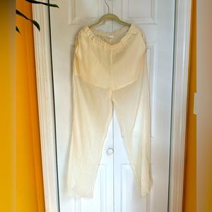 Oak + Fort White Sheer Pants, sz S